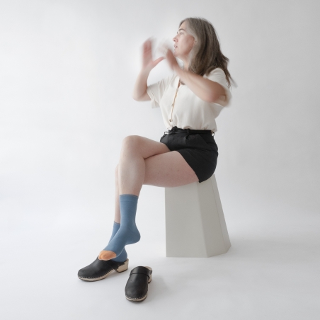 chaussettes - bonne maison -  Uni - Bleu Paradis - femme - homme - mixte