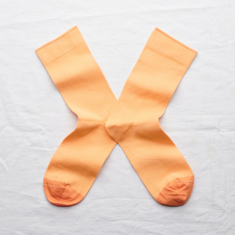 socks - bonne maison -  Plain - Brown - women - men - mixed